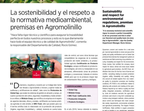 La sostenibilidad y el respeto a la normativa medioambiental, premisas en Agromolinillo